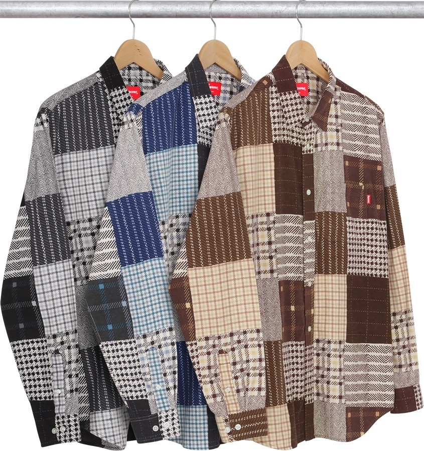 Printed Patchwork Flannel Shirt